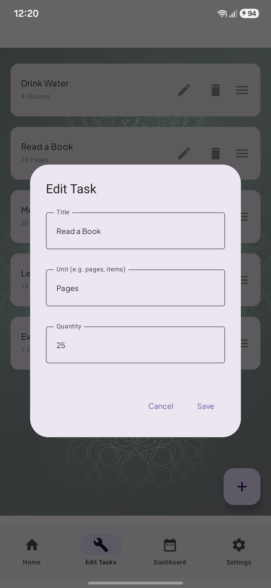 4. Routine Editor Dialog